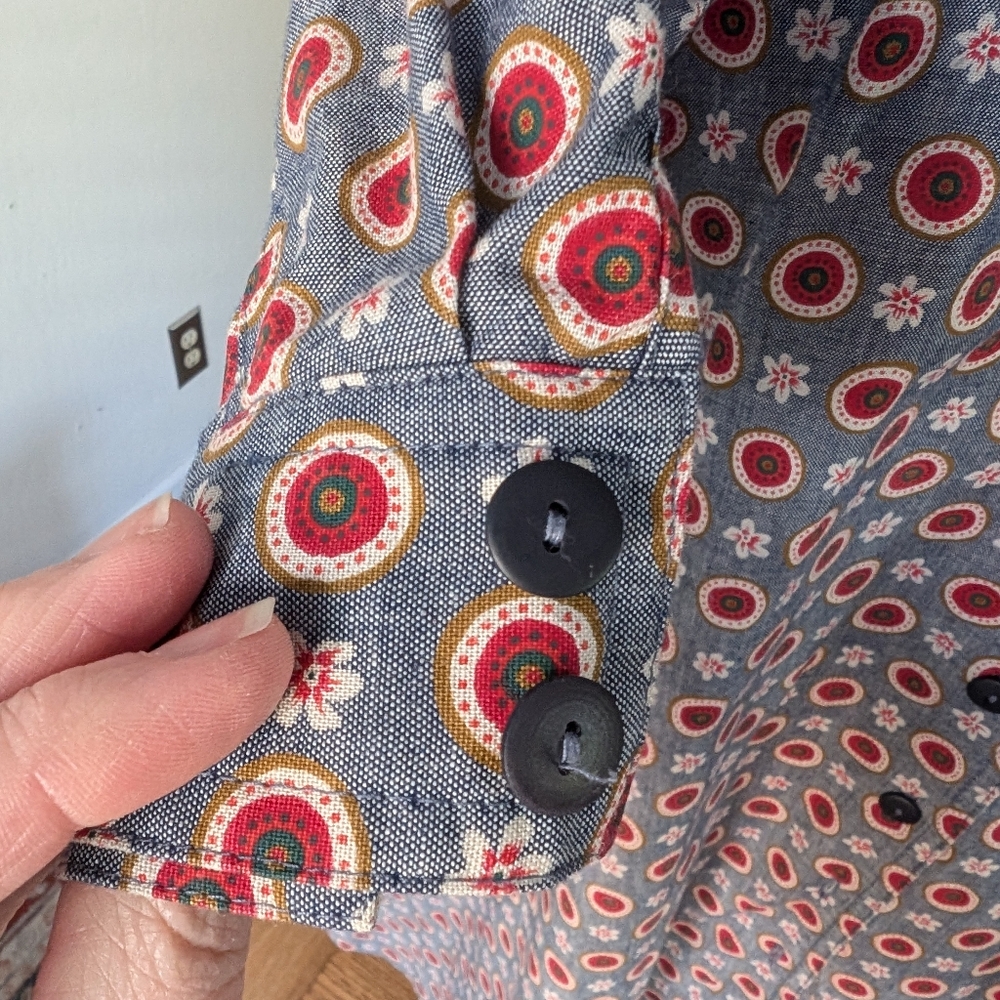 Vintage Liz Claiborne cotton size 12 shirt dress with original belt